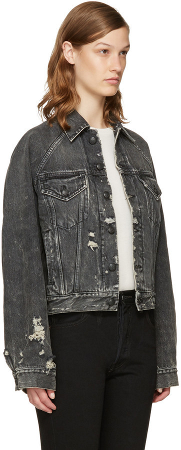 R 13 R13 Black Denim Trucker Jacket 253 SSENSE Lookastic