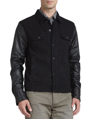 rag and bone black denim jacket