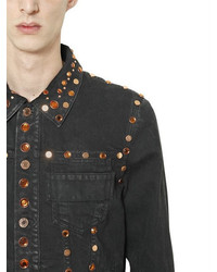 Givenchy Studs Stones Cotton Denim Jacket