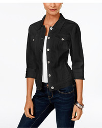 Style&co. Style Co Deep Black Wash Denim Jacket Only At Macys
