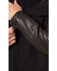 Alexander Wang T By Jean Jacket With Leather Sleeves