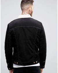 Wrangler Black Fleece Lined Denim Jacket