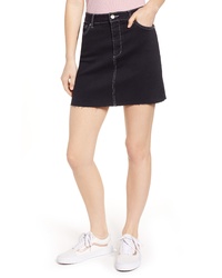 Tinsel Contrast Stitch Denim Miniskirt