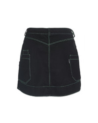 Courrges Stitched Denim Mini Skirt