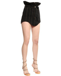 Y/Project Double Waist Cotton Denim Mini Skirt