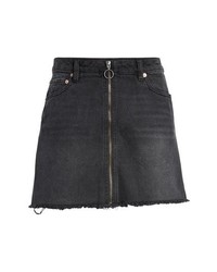 Free People We The Free By Zip It Up Denim Miniskirt
