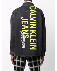 Calvin Klein Jeans Logo Print Denim Shirt Jacket