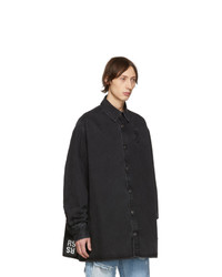 Raf Simons Black Denim Big Fit Shirt