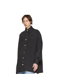 Raf Simons Black Denim Big Fit Shirt