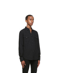 Saint Laurent Black Denim Classic Western Shirt