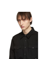 Givenchy Black Denim Vertical Logo Shirt