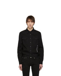 Givenchy Black Denim Vertical Logo Shirt
