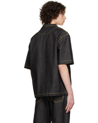 Sunnei Black Oversized Denim Shirt