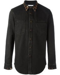Givenchy Studded Collar Denim Shirt