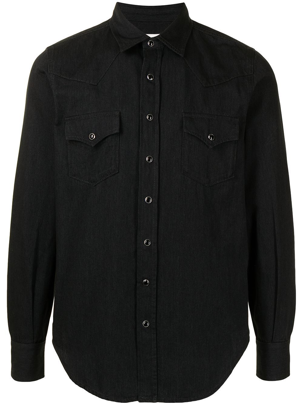 Saint Laurent Pointed Collar Western Denim Shirt, $650 | farfetch.com ...