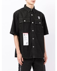 AAPE BY A BATHING APE Aape By A Bathing Ape Short Sleeve Denim Shirt