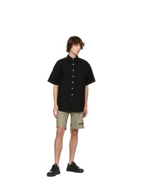 Schnaydermans Black Denim Oversized Short Sleeve Shirt