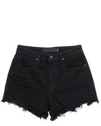 Alexander Wang Bite Frayed Cuff Denim Shorts