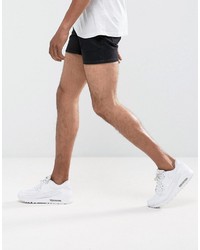 Asos Denim Shorts In Skinny Shorter Length In Black