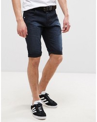 Crosshatch Denim Shorts