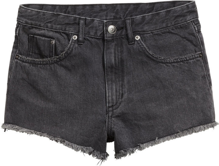 black jean shorts ladies