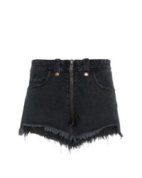 Unravel Project Front Zip Cotton Jeans Shorts
