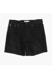 Madewell High Rise Denim Shorts In Washed Black