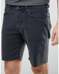 Selected Homme Denim Shorts With Raw Hem In Slim Fit