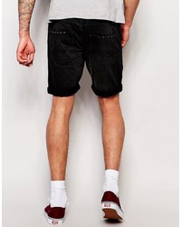 Jack and Jones Jack Jones Straight Fit Rip And Repair Denim Shorts