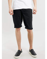 Topman Black Denim Shorts