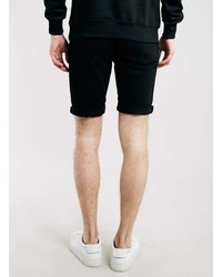 Topman Black Skinny Fit Denim Shorts