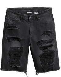 H&M Trashed Denim Shorts