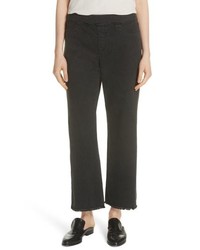 Eileen Fisher Frayed Hem Pull On Ankle Jeans