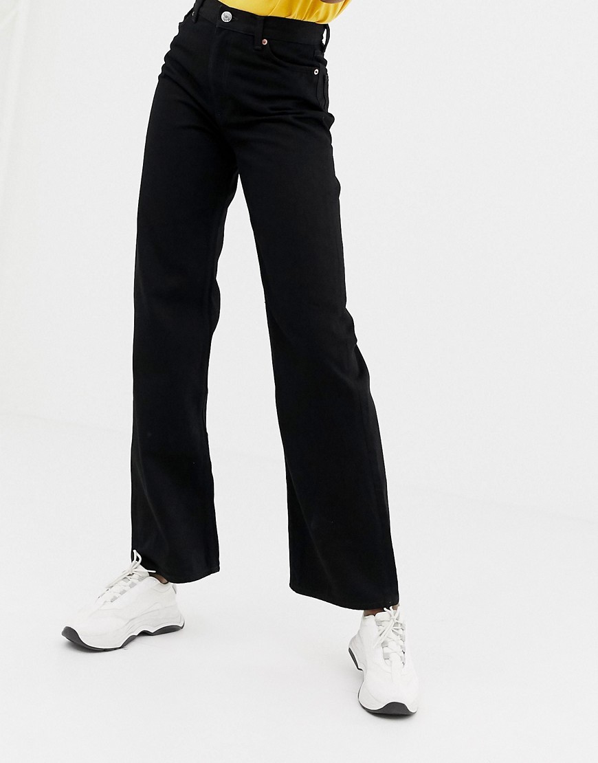 Monki Wide Leg Jeans In Black, $36 | Asos | Lookastic