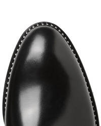 Dolce & Gabbana Contrast Trimmed Polished Leather Derby Shoes