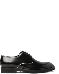 Dolce & Gabbana Contrast Trimmed Polished Leather Derby Shoes