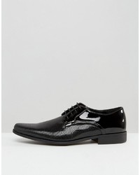 Asos Derby Shoes In Black Patent Finish