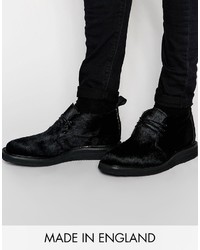 Asos Chukka Boots In Pony Effect Made In England