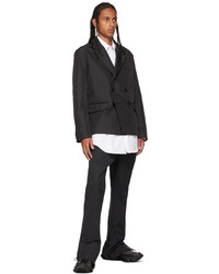 A-Cold-Wall* Black Bonded Double Breasted Blazer
