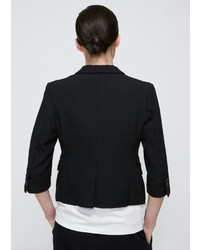 Comme des Garcons Black Cropped Double Breasted Blazer