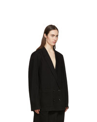 Lemaire Black Denim Double Breasted Jacket