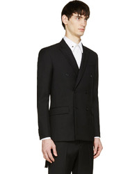 Givenchy Black Wool Double Breasted Blazer