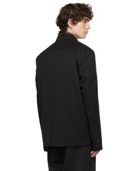 Marni Black Wool Dyed Diagonal Blazer