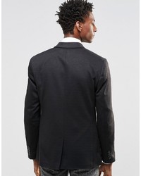 Asos Brand Skinny Double Breasted Blazer In Jersey