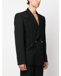 Casablanca Broderie Anglaise Double Breasted Blazer