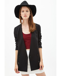 Forever 21 Collarless Double Breasted Blazer