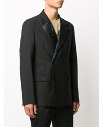 Acne Studios Contrast Lapel Double Breasted Suit Jacket