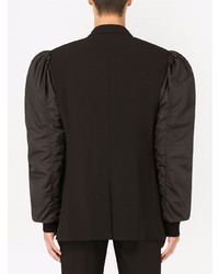 Dolce & Gabbana Contrasting Sleeve Double Breasted Blazer