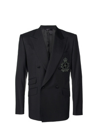 Dolce & Gabbana Dg Patch Double Breasted Blazer