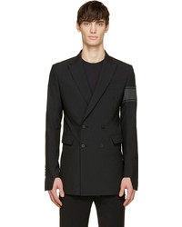 Dgnak By Kangd Black Double Breasted Arm Band Blazer
